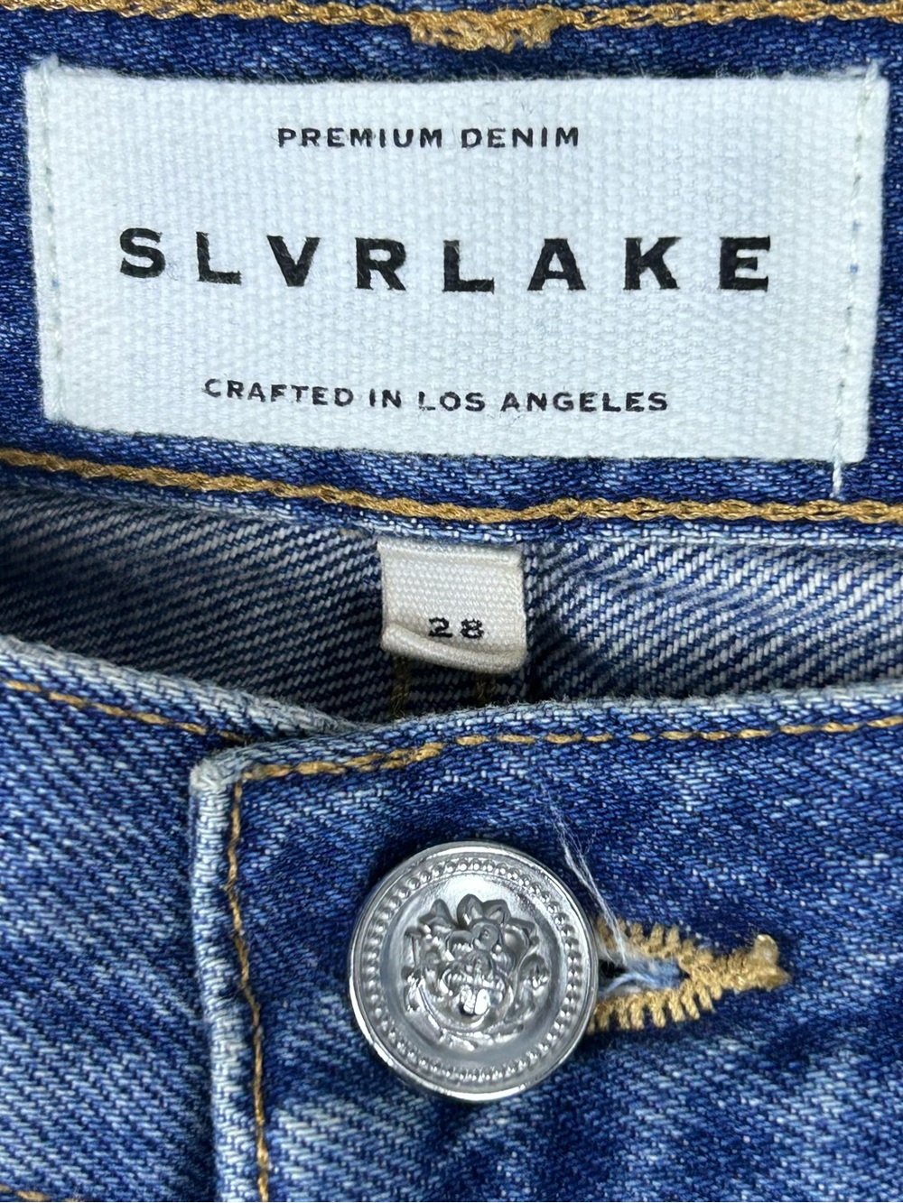 SLVRLAKE Sophie High Rise Straight Leg Jeans Size 28 Blue Denim Luxury USA - Picture 11 of 14